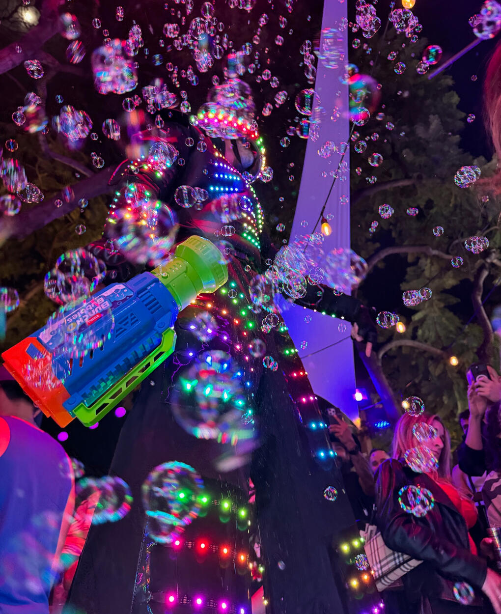 Giant Dancing LED Robots performing at Los Angeles Nightlife Nightclub - Unique and Cheap Event Entertainment for Birthday Parties and Weddings